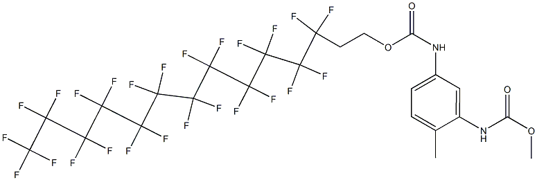 [5-[[[(3,3,4,4,5,5,6,6,7,7,8,8,9,9,10,10,11,11,12,12,13,13,14,14,14-Pentacosafluorotetradecyl)oxy]carbonyl]amino]-2-methylphenyl]carbamic acid methyl ester,,结构式