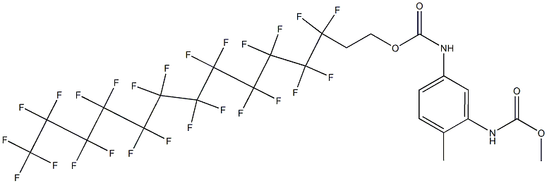 [5-[[[(3,3,4,4,5,5,6,6,7,7,8,8,9,9,10,10,11,11,12,12,13,13,14,14,14-Pentacosafluorotetradecyl)oxy]carbonyl]amino]-2-methylphenyl]carbamic acid methyl ester 结构式