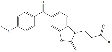 6-(4-Methoxybenzoyl)-2-oxo-3(2H)-benzoxazolepropionic acid 结构式