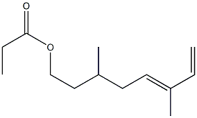 Propionic acid 3,6-dimethyl-5,7-octadienyl ester Struktur