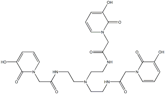 N,N',N''-(Nitrilotrisethylene)tris[(1,2-dihydro-3-hydroxy-2-oxopyridine-1-yl)acetamide] Struktur