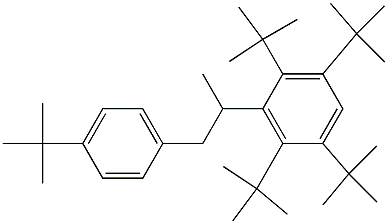 2-(2,3,5,6-テトラ-tert-ブチルフェニル)-1-(4-tert-ブチルフェニル)プロパン 化学構造式