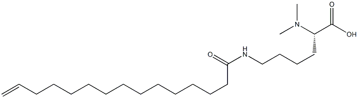 N6-(14-Pentadecenoyl)-N2,N2-dimethyllysine 结构式