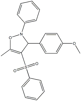 2-Phenyl-3-(4-methoxyphenyl)-5-methyl-4-(phenylsulfonyl)-4-isoxazoline Structure