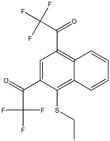 2,4-Bis(trifluoroacetyl)-1-ethylthionaphthalene Struktur