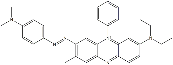 3-[(4-Dimethylaminophenyl)azo]-2-methyl-7-(diethylamino)-5-phenylphenazin-5-ium