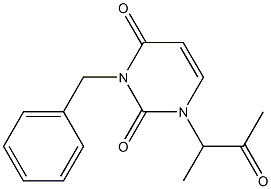 3-Benzyl-1-(1-methyl-2-oxopropyl)uracil Structure