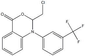 1-[3-(Trifluoromethyl)phenyl]-1,2-dihydro-2-chloromethyl-4H-3,1-benzoxazin-4-one Structure
