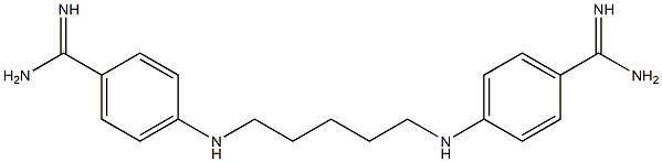 4,4'-[1,5-Pentanediylbis(imino)]bis[benzamidine] 结构式