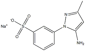 3-(5-Amino-3-methyl-1H-pyrazol-1-yl)benzenesulfonic acid sodium salt,,结构式