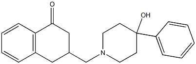 3-[(4-ヒドロキシ-4-フェニル-1-ピペリジニル)メチル]-3,4-ジヒドロナフタレン-1(2H)-オン 化学構造式
