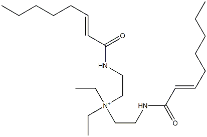 N,N-Diethyl-2-(2-octenoylamino)-N-[2-(2-octenoylamino)ethyl]ethanaminium Structure