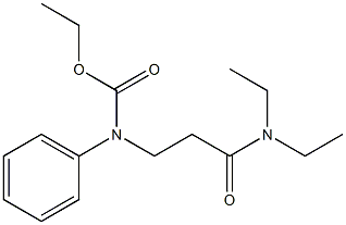 N-[2-(ジエチルカルバモイル)エチル]カルバニル酸エチル 化学構造式
