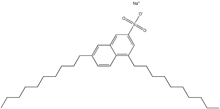 4,7-Didecyl-2-naphthalenesulfonic acid sodium salt Structure