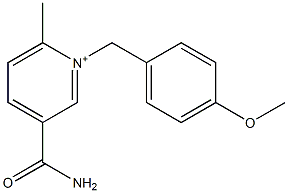 1-(4-Methoxybenzyl)-3-carbamoyl-6-methylpyridinium 结构式