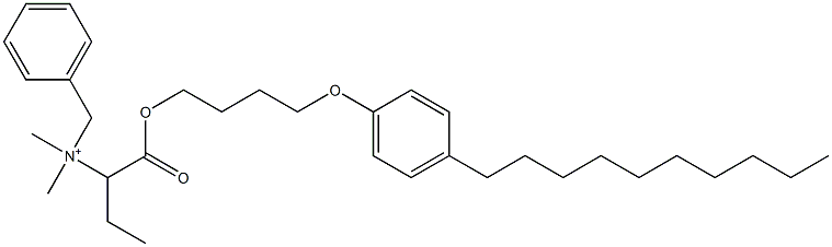 N,N-Dimethyl-N-benzyl-N-[1-[[4-(4-decylphenyloxy)butyl]oxycarbonyl]propyl]aminium,,结构式