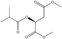 (-)-2-O-イソブチリル-L-りんご酸ジメチル 化学構造式