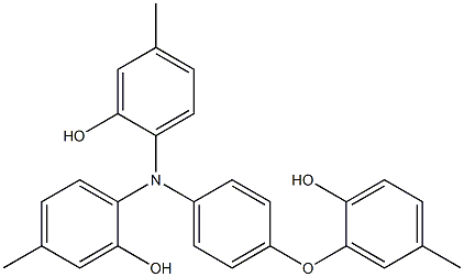 N,N-Bis(2-hydroxy-4-methylphenyl)-4-(2-hydroxy-5-methylphenoxy)benzenamine 结构式