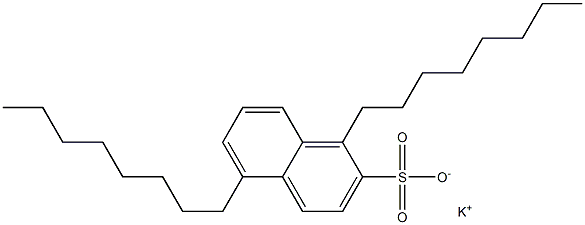 1,5-Dioctyl-2-naphthalenesulfonic acid potassium salt 结构式