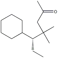 [R,(+)]-5-シクロヘキシル-4,4-ジメチル-2-ヘプタノン 化学構造式