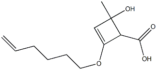 2-(5-Hexenyloxy)-4-methyl-4-hydroxy-2-cyclobutene-1-carboxylic acid Structure