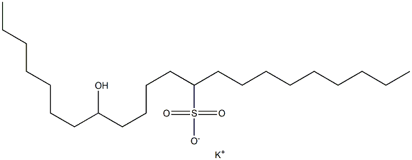 15-ヒドロキシドコサン-10-スルホン酸カリウム 化学構造式