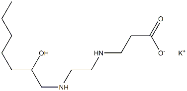 3-[N-[2-[N-(2-Hydroxyheptyl)amino]ethyl]amino]propionic acid potassium salt Structure