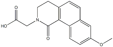 1,2,3,4-テトラヒドロ-8-メトキシ-1-オキソベンゾ[h]イソキノリン-2-酢酸 化学構造式