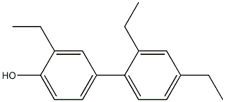 2-Ethyl-4-(2,4-diethylphenyl)phenol Struktur