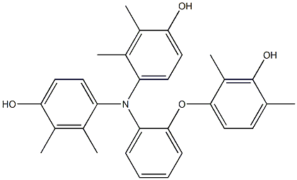 N,N-Bis(4-hydroxy-2,3-dimethylphenyl)-2-(3-hydroxy-2,4-dimethylphenoxy)benzenamine Structure