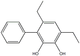 3-Phenyl-4,6-diethylbenzene-1,2-diol Structure