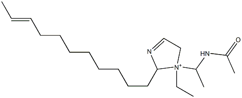 1-[1-(Acetylamino)ethyl]-1-ethyl-2-(9-undecenyl)-3-imidazoline-1-ium 结构式