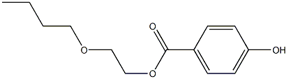 p-ヒドロキシ安息香酸2-ブトキシエチル 化学構造式