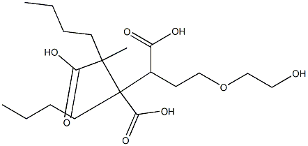 ブタン-1,2,3-トリカルボン酸1-[2-(2-ヒドロキシエトキシ)エチル]2,3-ジブチル 化学構造式