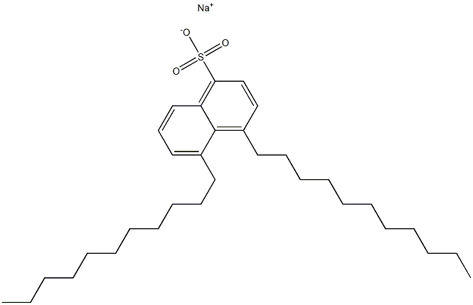 4,5-ジウンデシル-1-ナフタレンスルホン酸ナトリウム 化学構造式