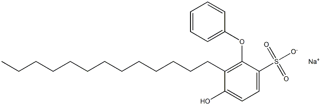 5-Hydroxy-6-tridecyl[oxybisbenzene]-2-sulfonic acid sodium salt Struktur