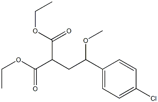 2-[2-Methoxy-2-(p-chlorophenyl)ethyl]malonic acid diethyl ester Structure