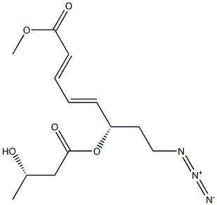 (2E,4E,6S)-8-Azido-6-[[(3S)-3-hydroxybutyryl]oxy]-2,4-octadienoic acid methyl ester 结构式