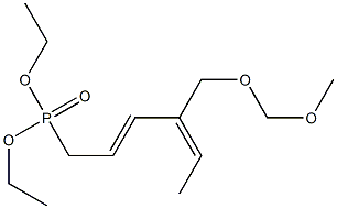 [(2E,4E)-4-(Methoxymethoxymethyl)-2,4-hexadien]-1-ylphosphonic acid diethyl ester,,结构式