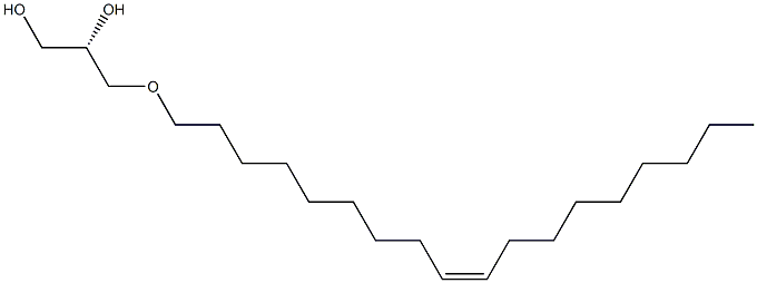 [S,(-)]-3-O-[(Z)-9-Octadecenyl]-D-glycerol,,结构式
