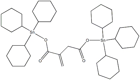 2-プロペン-1,2-ジカルボン酸ビス(トリシクロヘキシルスタンニル) 化学構造式