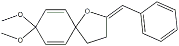 2-Benzylidene-8,8-dimethoxy-1-oxaspiro[4.5]deca-6,9-diene 结构式