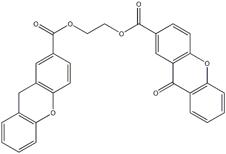 9-Oxo[2,2'-[ethylenebis(oxycarbonyl)]bis[9H-xanthene]] Struktur