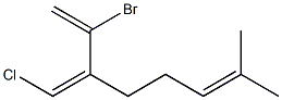 2-Bromo-3-[(Z)-chloromethylene]-7-methyl-1,6-octadiene Struktur
