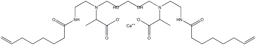 Bis[2-[N-(3-hydroxypropyl)-N-[2-(7-octenoylamino)ethyl]amino]propionic acid]calcium salt Structure