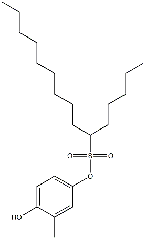 6-Pentadecanesulfonic acid 4-hydroxy-3-methylphenyl ester 结构式