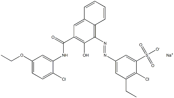  2-Chloro-3-ethyl-5-[[3-[[(2-chloro-5-ethoxyphenyl)amino]carbonyl]-2-hydroxy-1-naphtyl]azo]benzenesulfonic acid sodium salt
