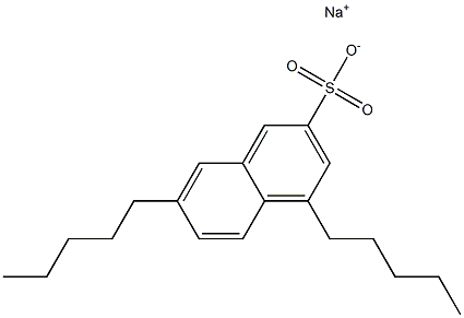 4,7-Dipentyl-2-naphthalenesulfonic acid sodium salt Struktur