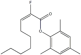 (E)-2-Fluoro-2-nonenoic acid 2,4,6-trimethylphenyl ester 结构式