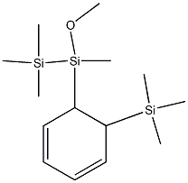 5-(1-Methoxy-1,2,2,2-tetramethyldisilanyl)-6-(trimethylsilyl)cyclohexa-1,3-diene Structure